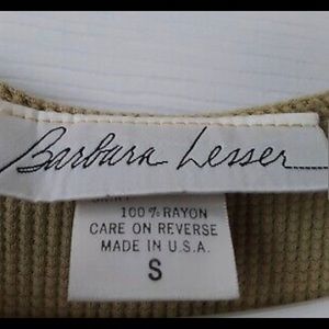 Barbara Lesser Vintage Rayon Waffle Gauze Dress S